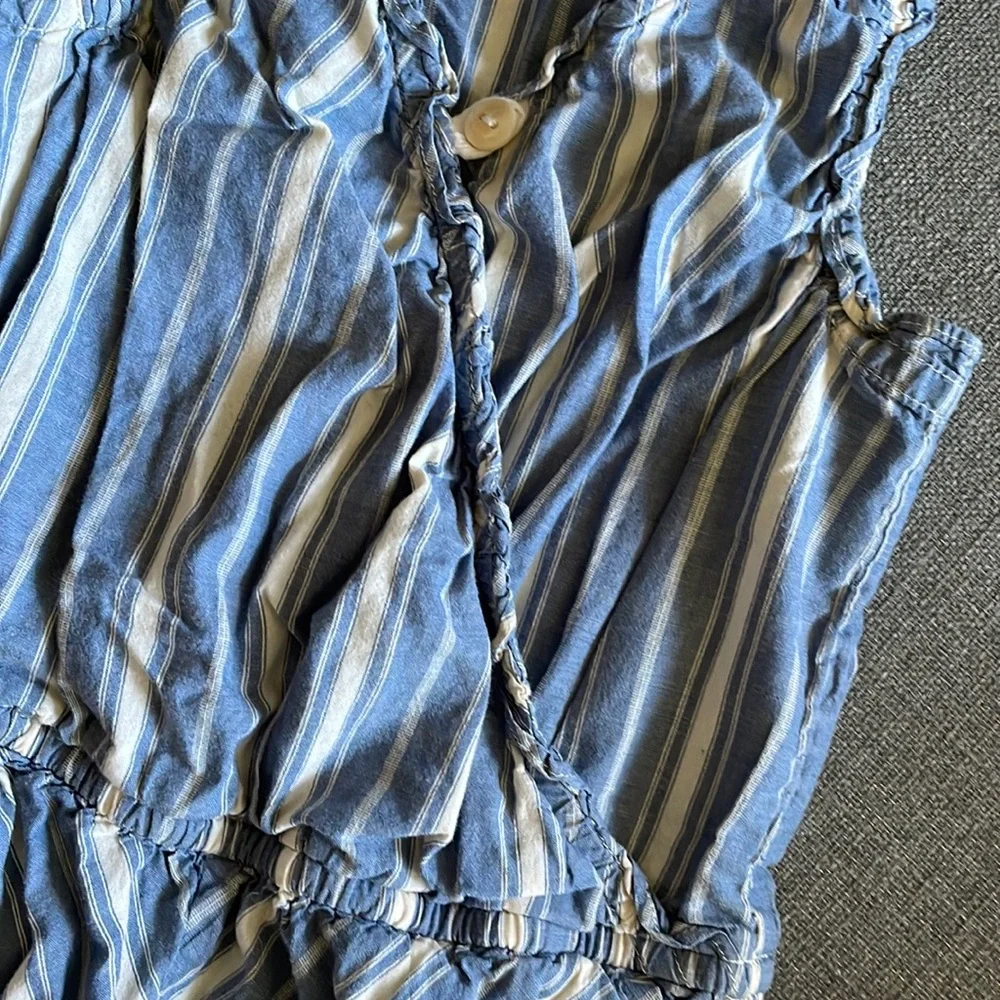 Crewcuts 100% Cotton Denim looking Romper with tie